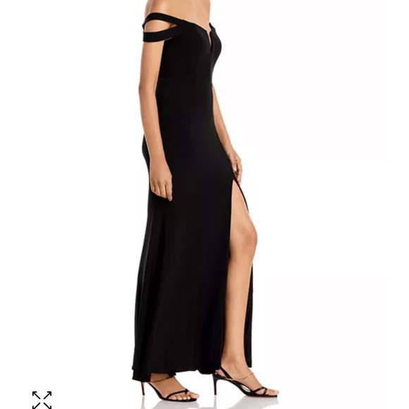 Aqua Off-The-Shoulder Gown- never worn- still has tags! - Picture 3 of 3